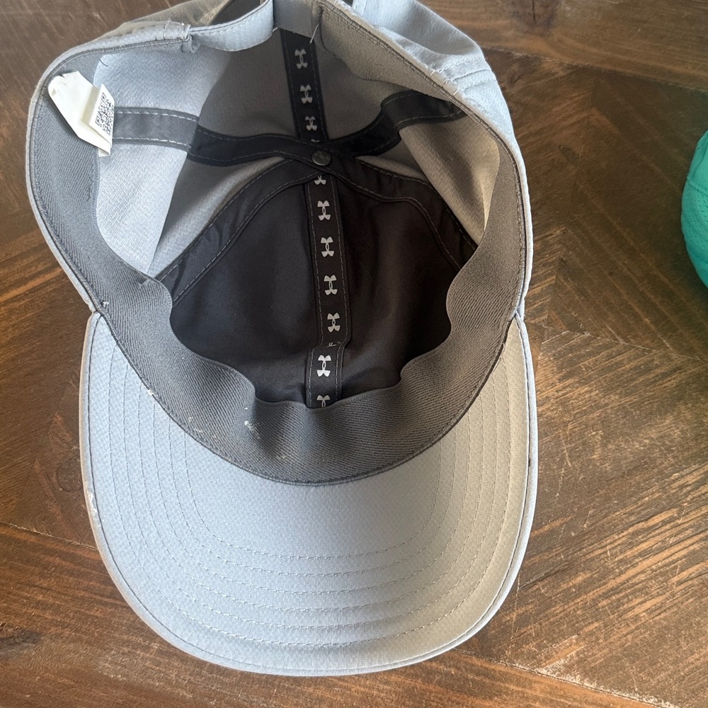 Under Armour Gray Cap with Coral Logo - Picture 2 of 2